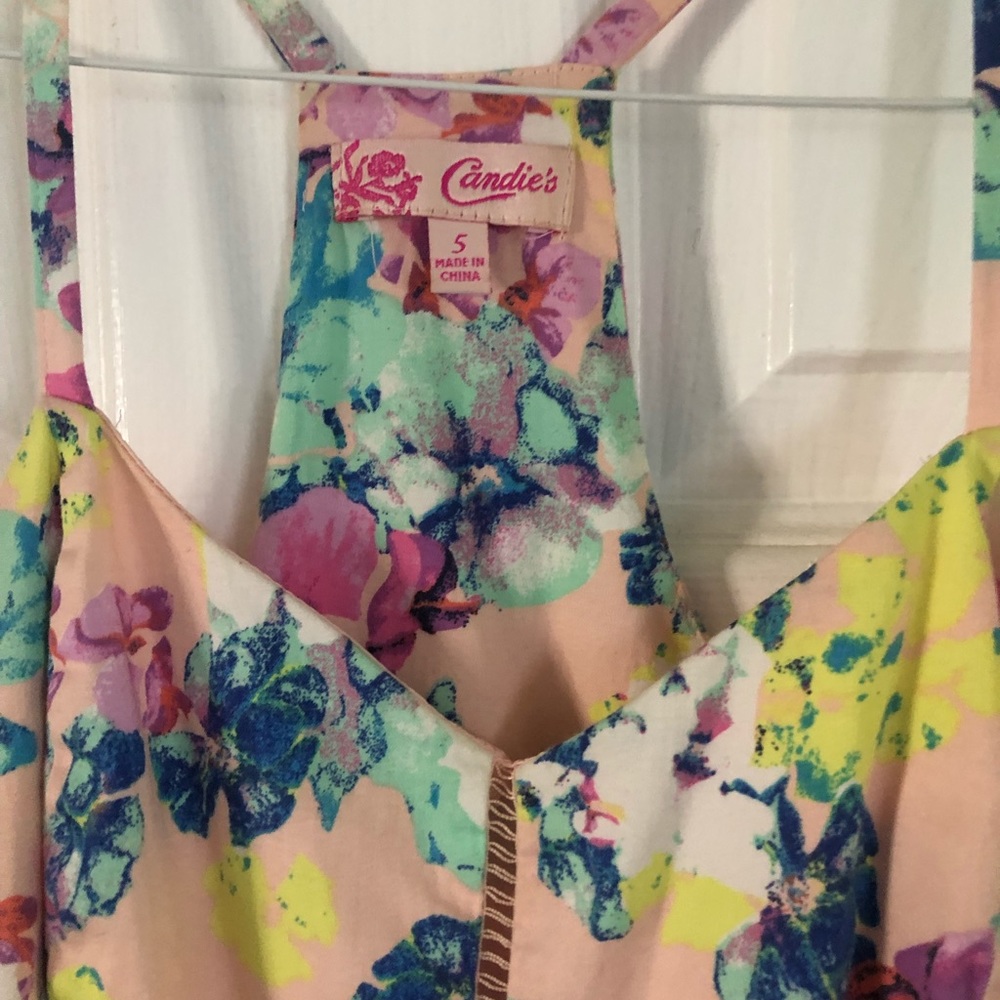 Candies Pink Floral Racerback Mini Dress - Picture 6 of 7